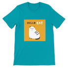 Budget Unisex Crewneck T-shirt/Hello-Cat - Enet Images