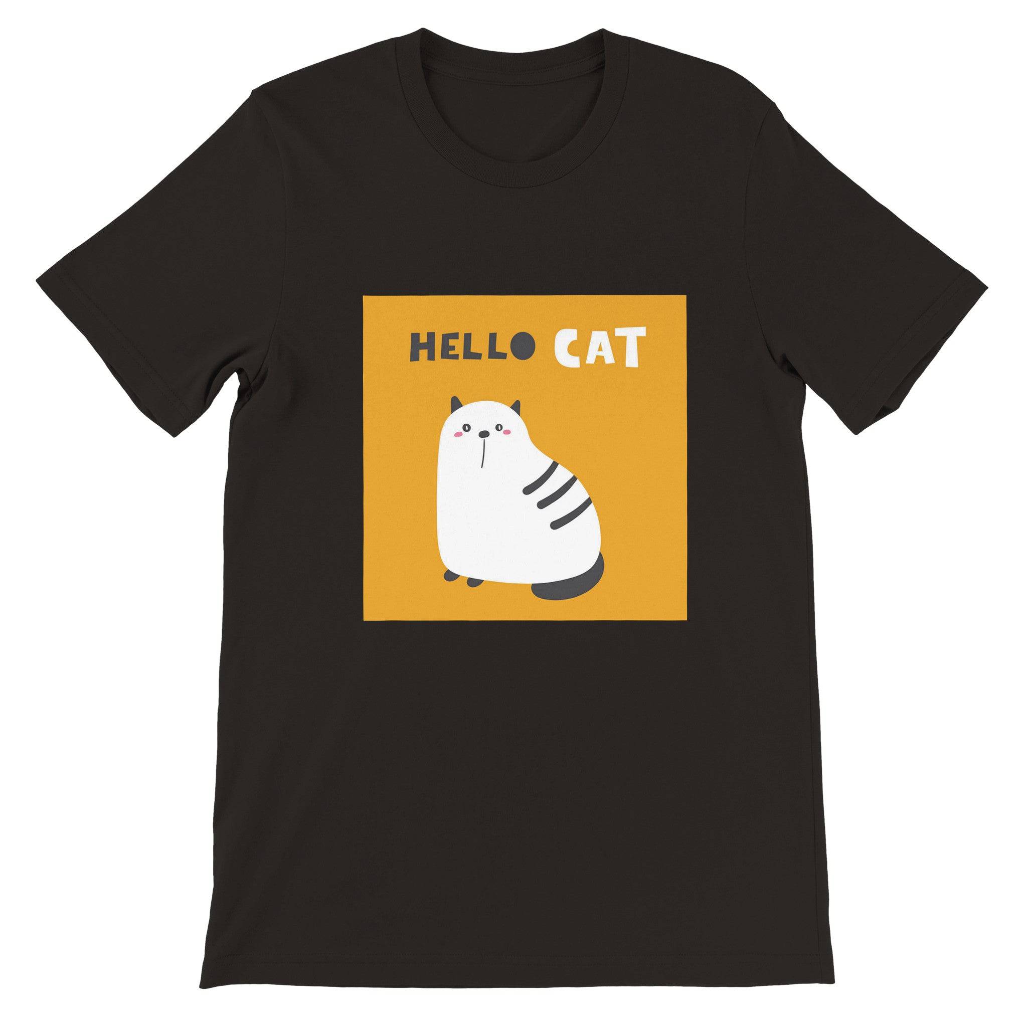 Budget Unisex Crewneck T-shirt/Hello-Cat - Enet Images