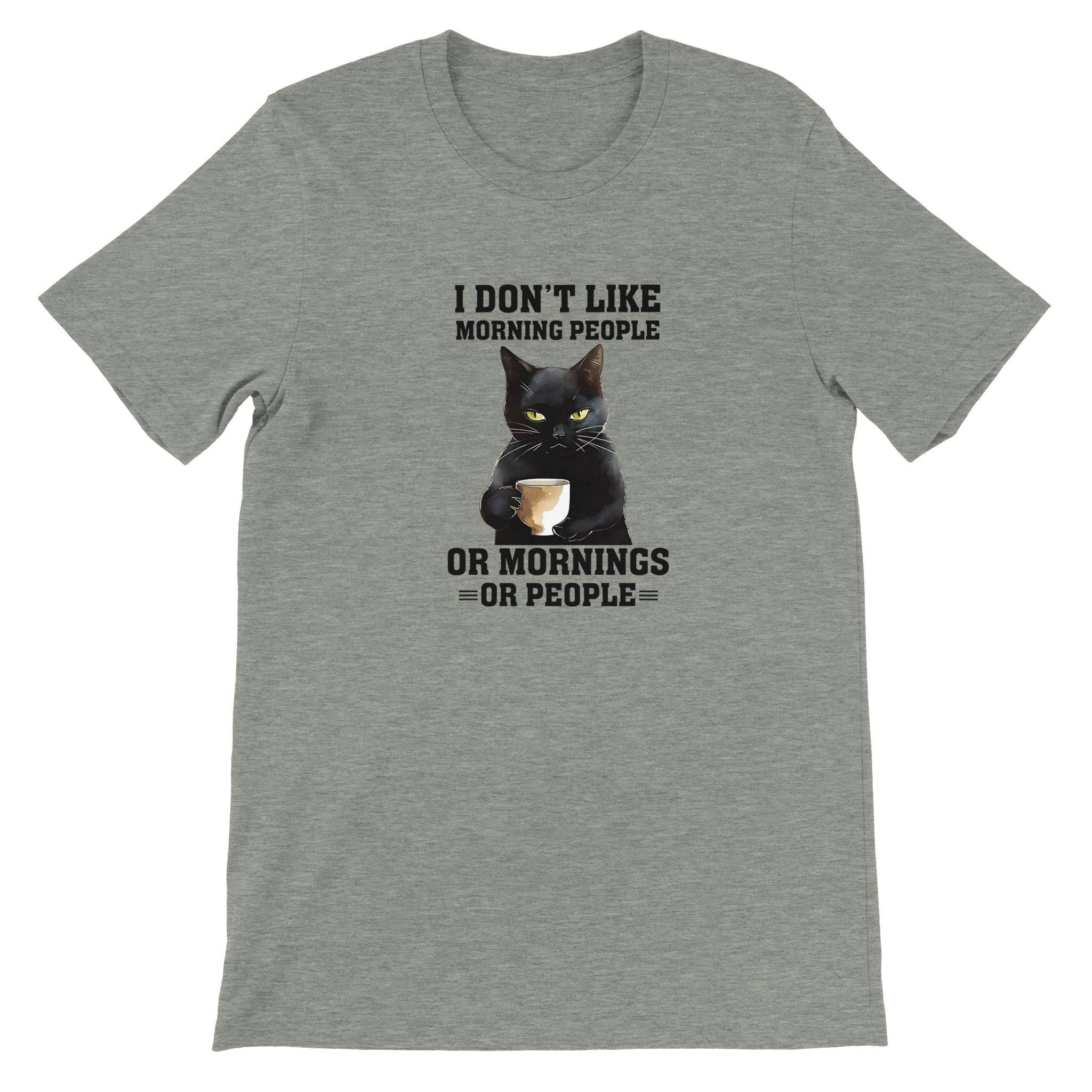 Budget Unisex Crewneck T-shirt/I-Don't-Like-Mornings - Enet Images