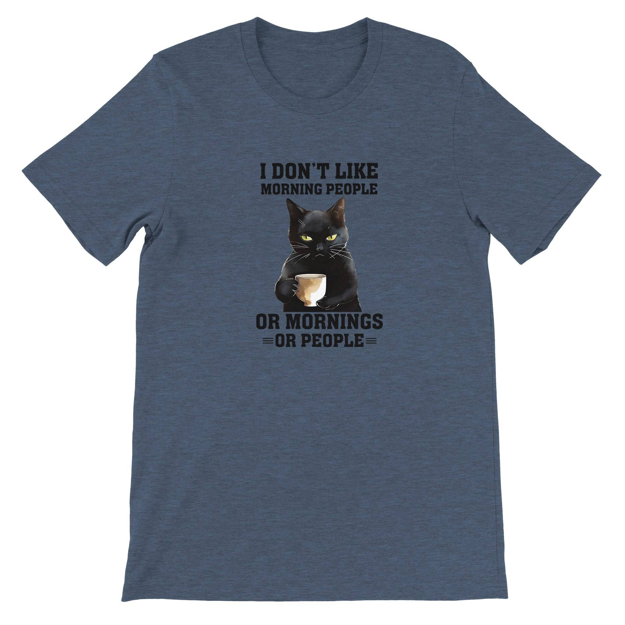 Budget Unisex Crewneck T-shirt/I-Don't-Like-Mornings - Enet Images