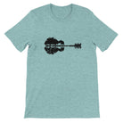 Budget Unisex Crewneck T-shirt/Nature-Guitar-Reflection - Enet Images