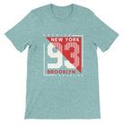 Budget Unisex Crewneck T-shirt/New-York-Brooklyn-93 - Enet Images