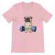 Budget Unisex Crewneck T-shirt/Pug-Weightlifting - Enet Images
