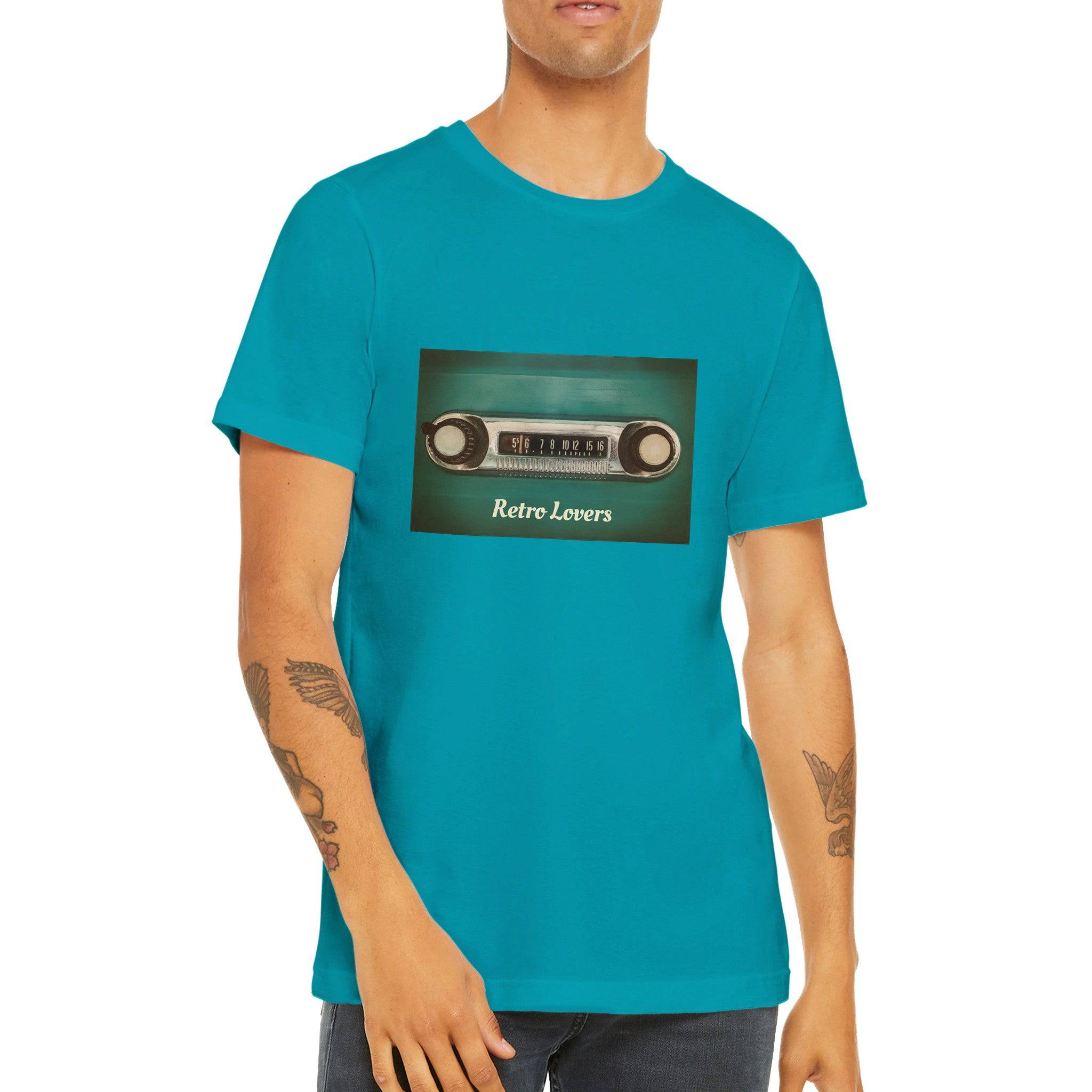 Budget Unisex Crewneck T-shirt/Retro-Lovers-Radio - Enet Images
