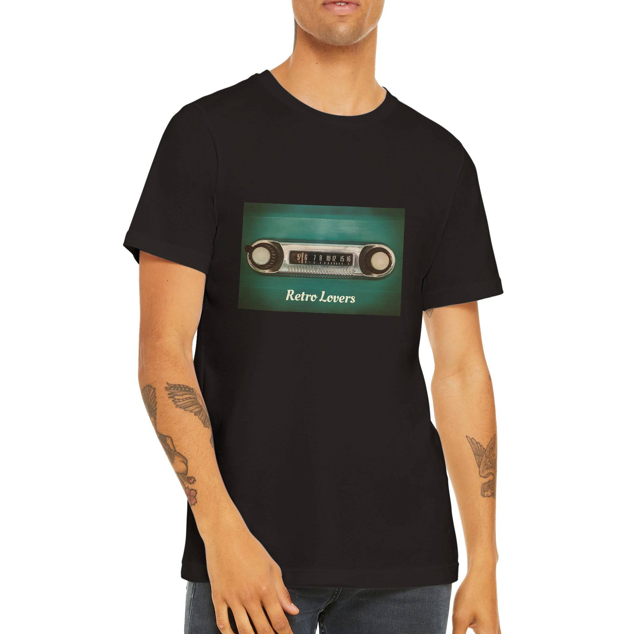 Budget Unisex Crewneck T-shirt/Retro-Lovers-Radio - Enet Images