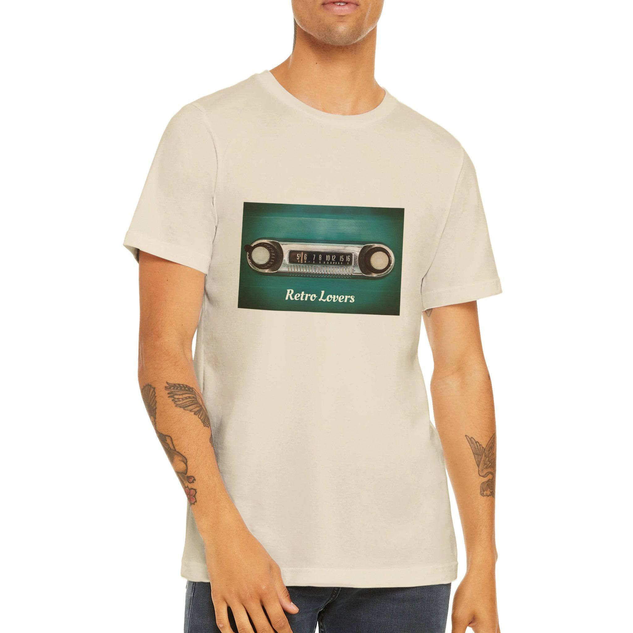 Budget Unisex Crewneck T-shirt/Retro-Lovers-Radio - Enet Images