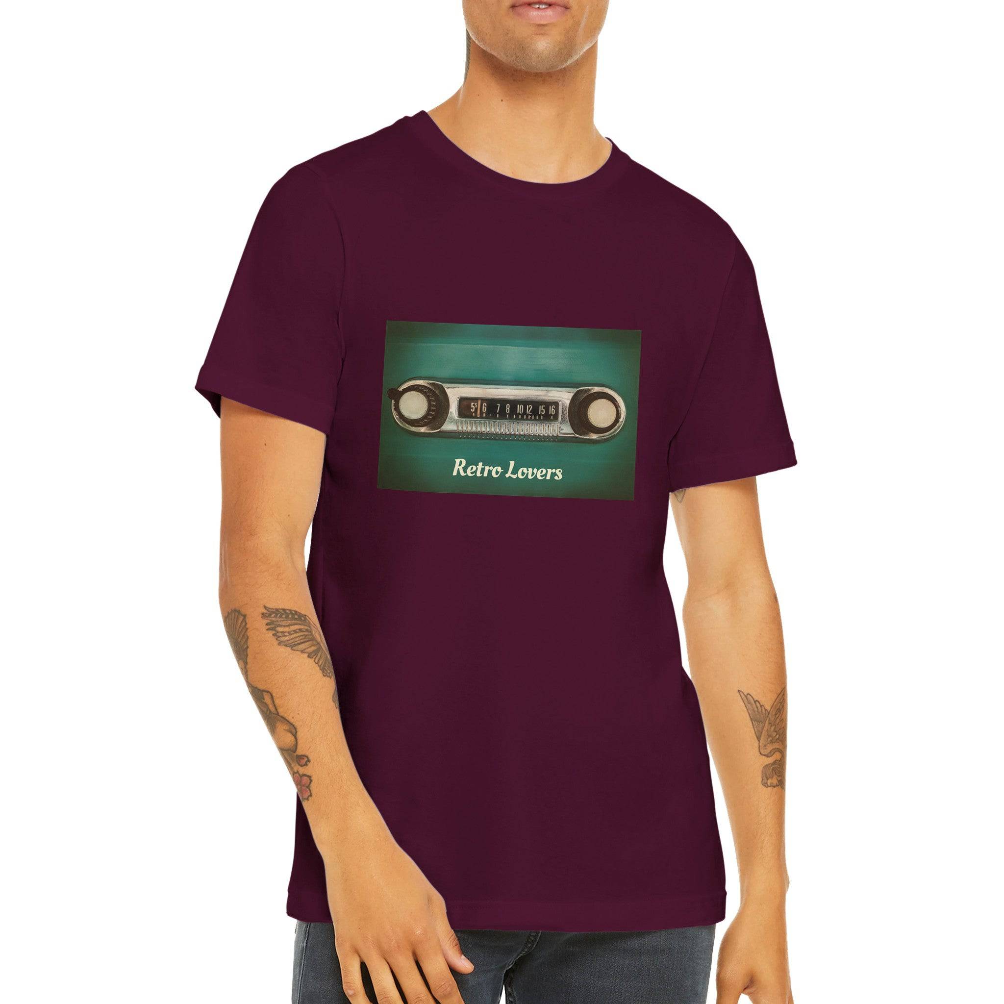 Budget Unisex Crewneck T-shirt/Retro-Lovers-Radio - Enet Images