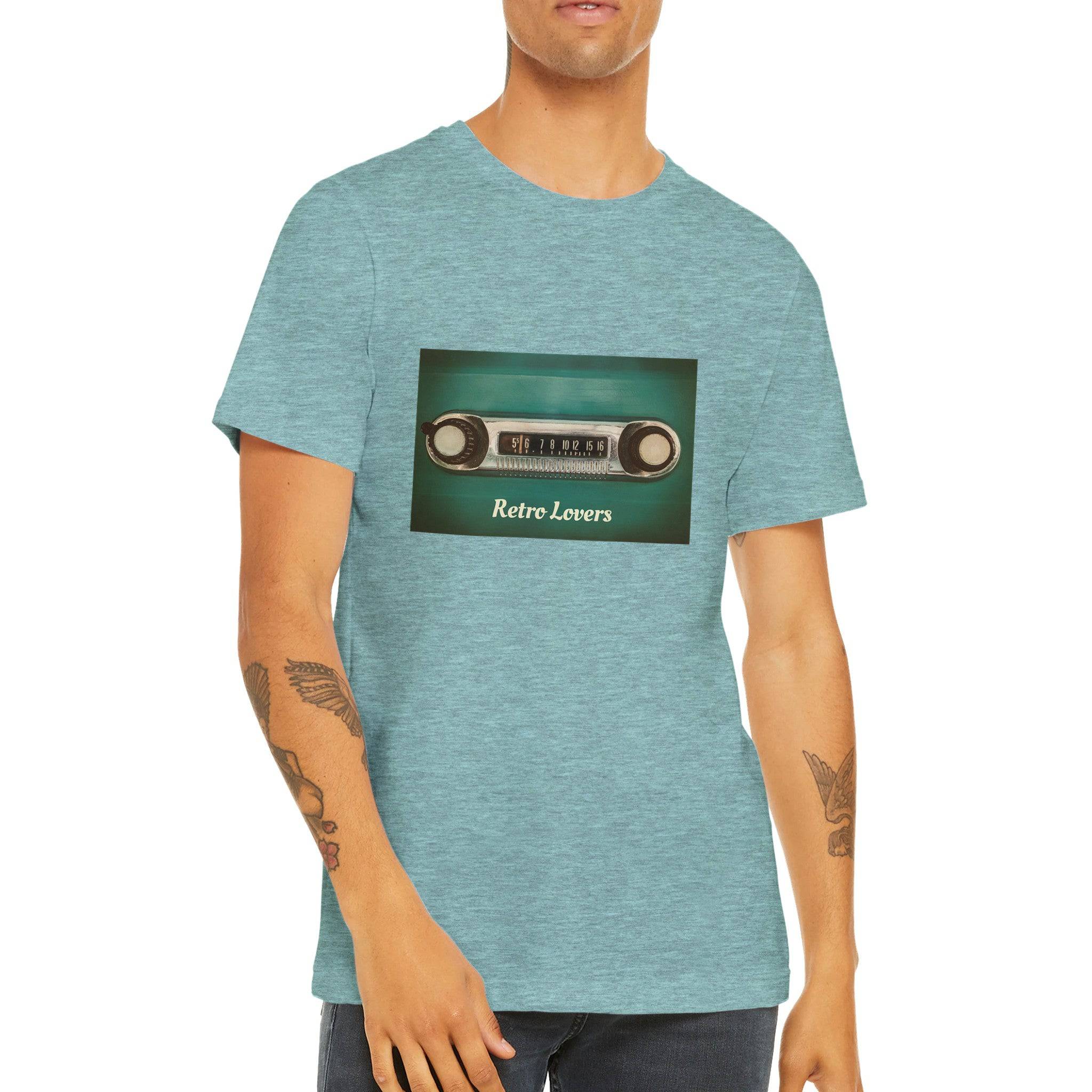 Budget Unisex Crewneck T-shirt/Retro-Lovers-Radio - Enet Images