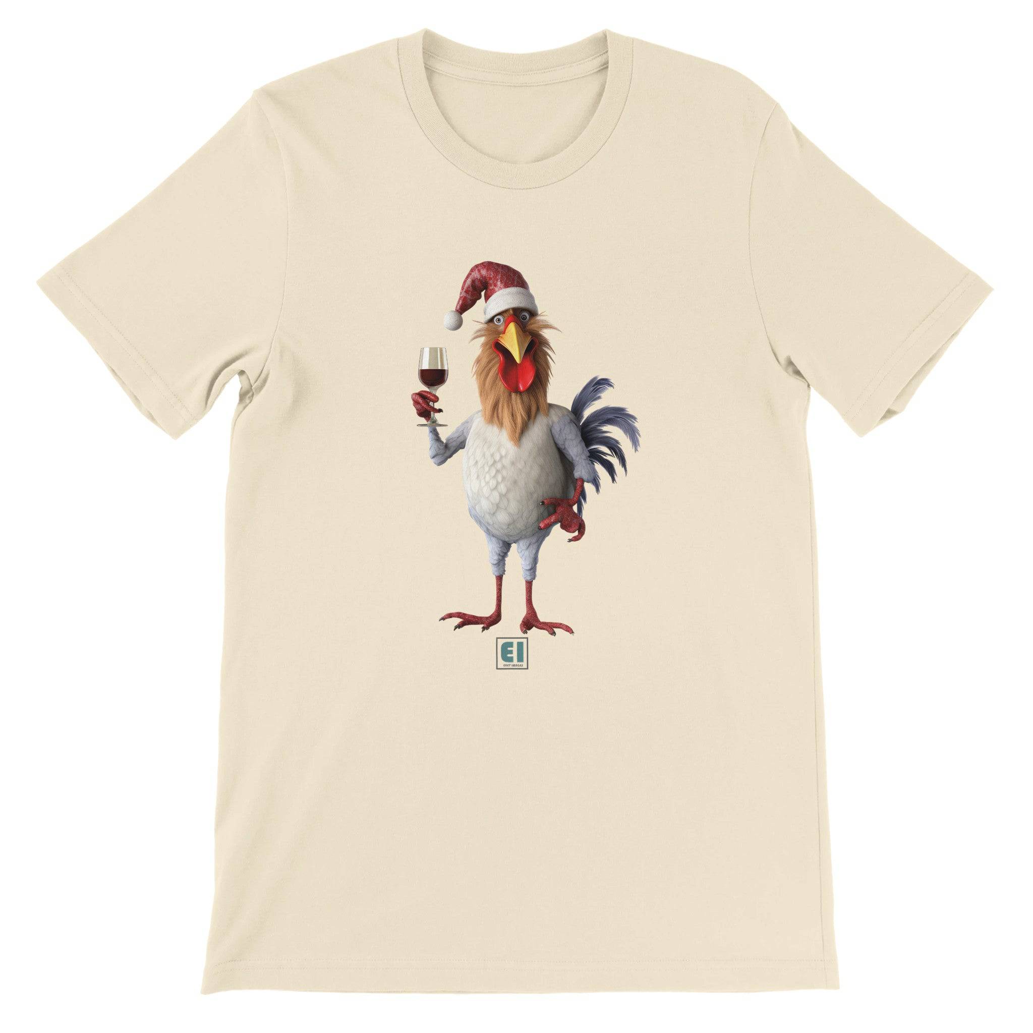 Budget Unisex Crewneck T-shirt/Rooster-Christmas - Enet Images