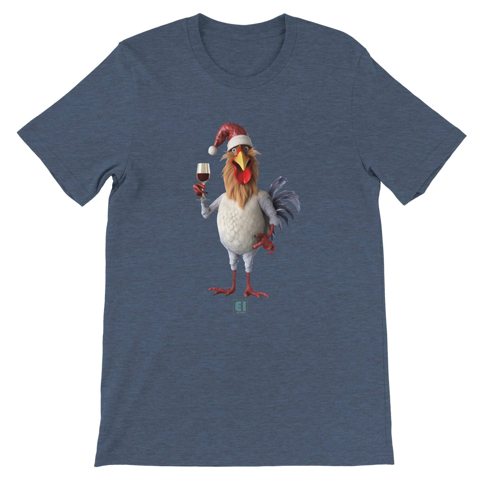 Budget Unisex Crewneck T-shirt/Rooster-Christmas - Enet Images