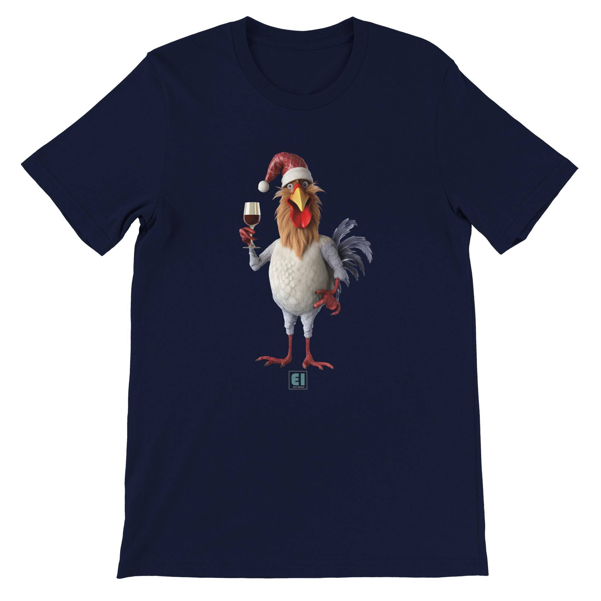 Budget Unisex Crewneck T-shirt/Rooster-Christmas - Enet Images