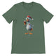 Budget Unisex Crewneck T-shirt/Rooster-Drinking-Wine - Enet Images