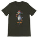 Budget Unisex Crewneck T-shirt/Rooster-Drinking-Wine - Enet Images