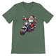 Budget Unisex Crewneck T-shirt/Santa-Bike - Enet Images