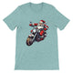 Budget Unisex Crewneck T-shirt/Santa-Bike - Enet Images