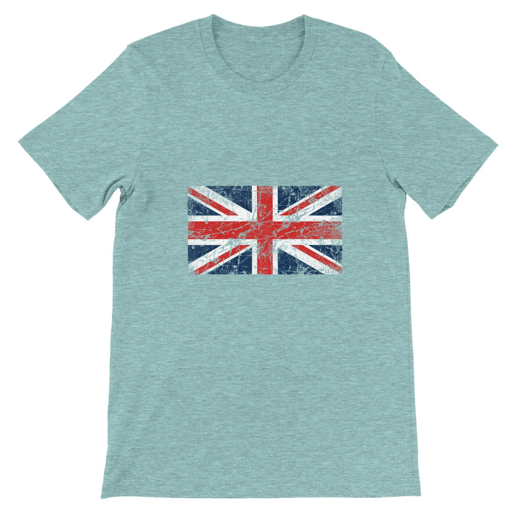 Budget Unisex Crewneck T-shirt/UK-Flag-Vintage