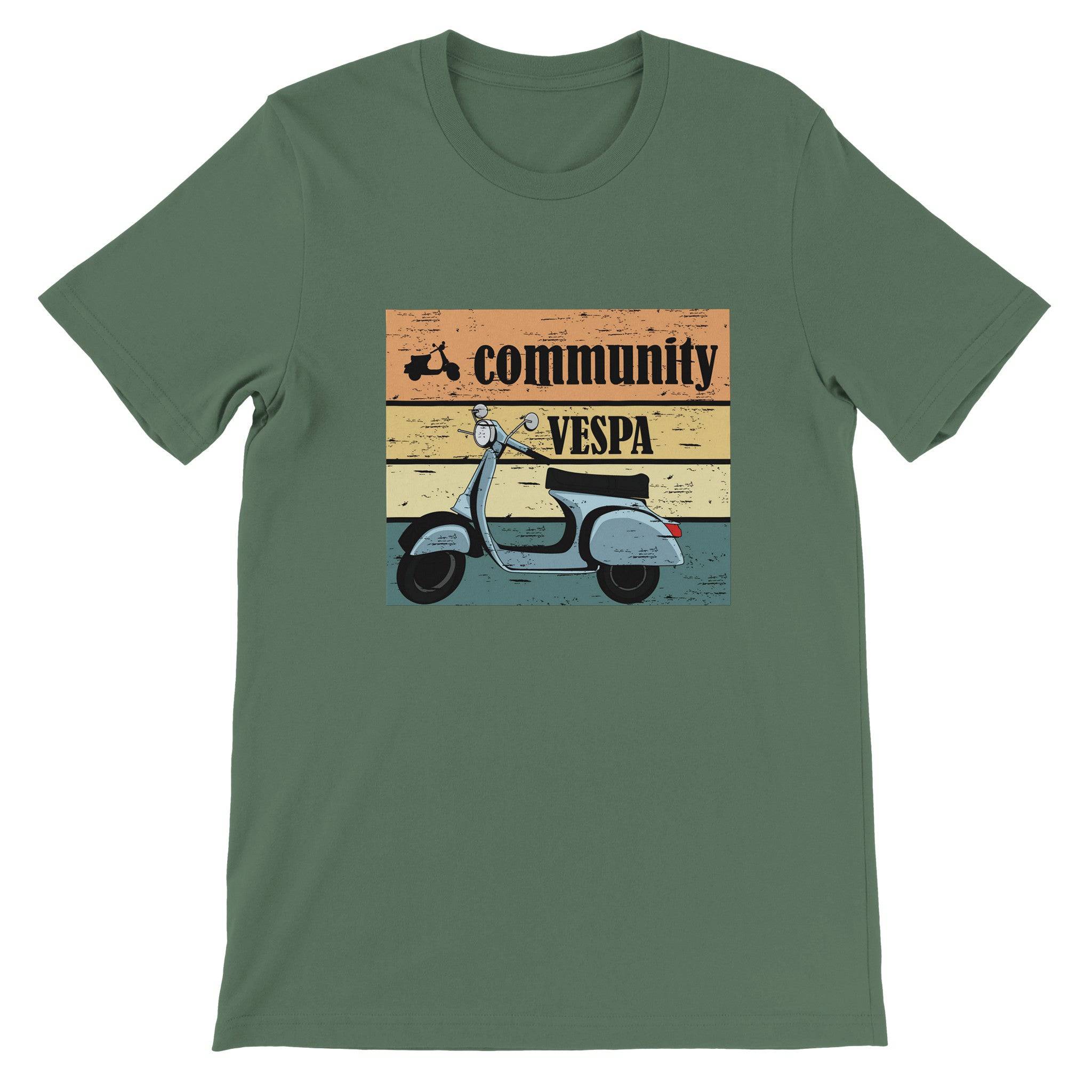 Budget Unisex Crewneck T-shirt/Vespa-Vintage - Enet Images