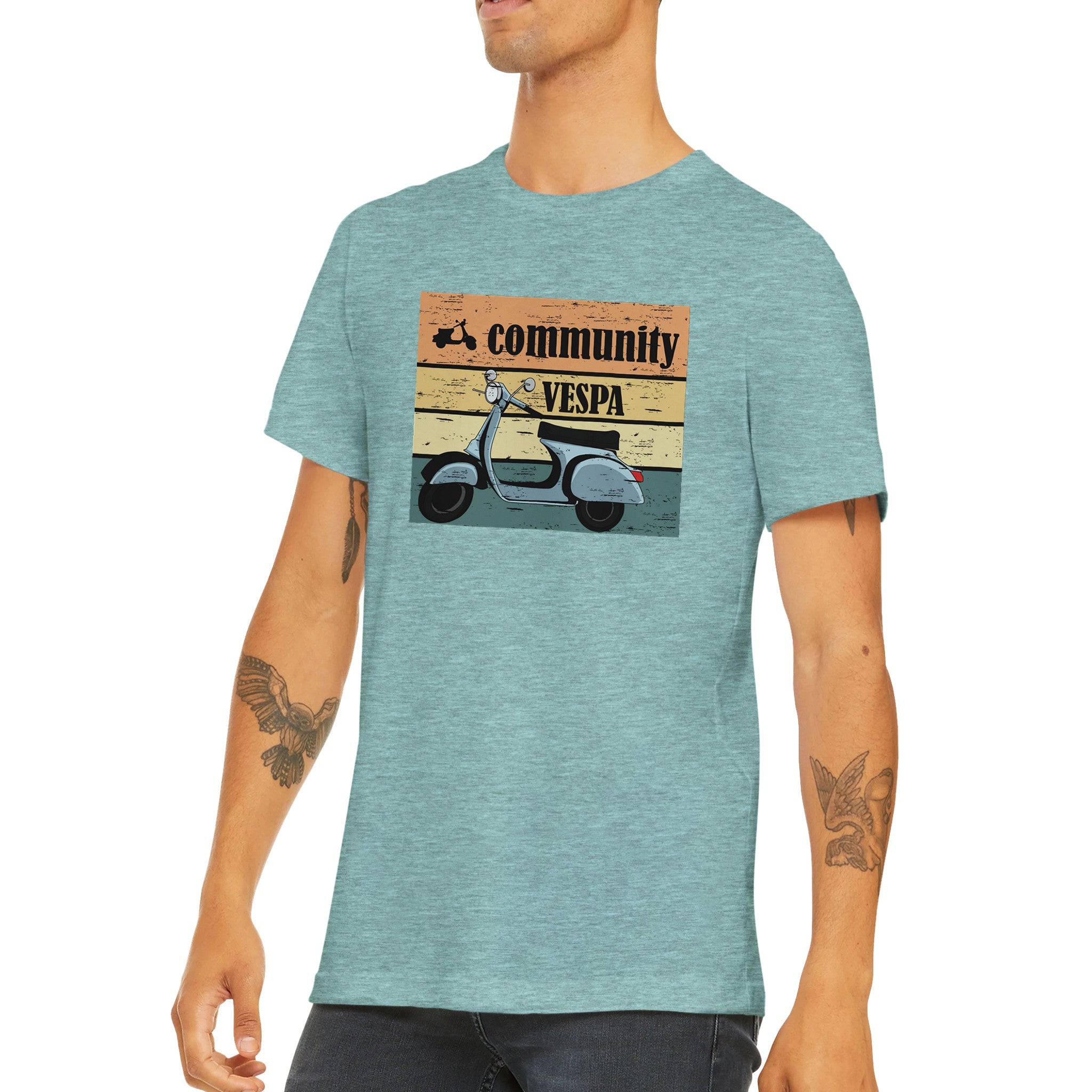 Budget Unisex Crewneck T-shirt/Vespa-Vintage - Enet Images