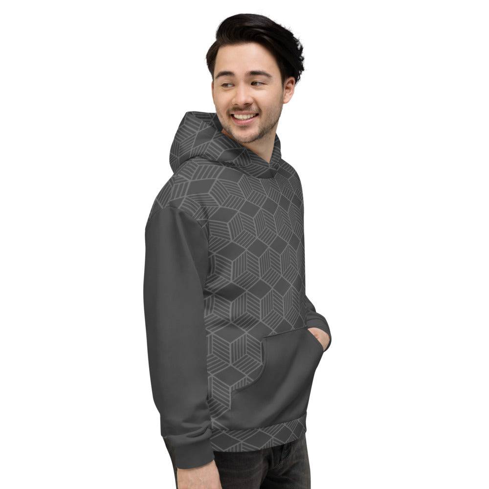 All-Over Print Unisex Hoodie/Cubic - Enet Images