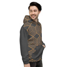 All-Over Print Unisex Hoodie/Cubic Gold - Enet Images