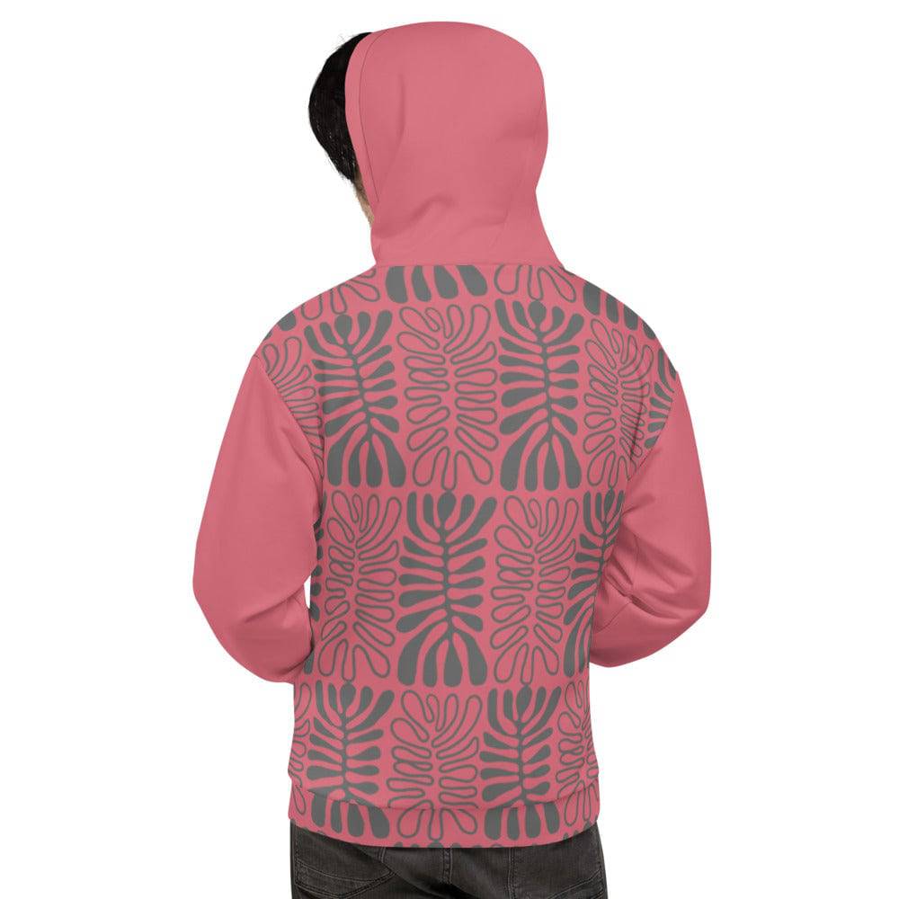 All-Over Print Unisex Hoodie/Grey Shapes - Enet Images