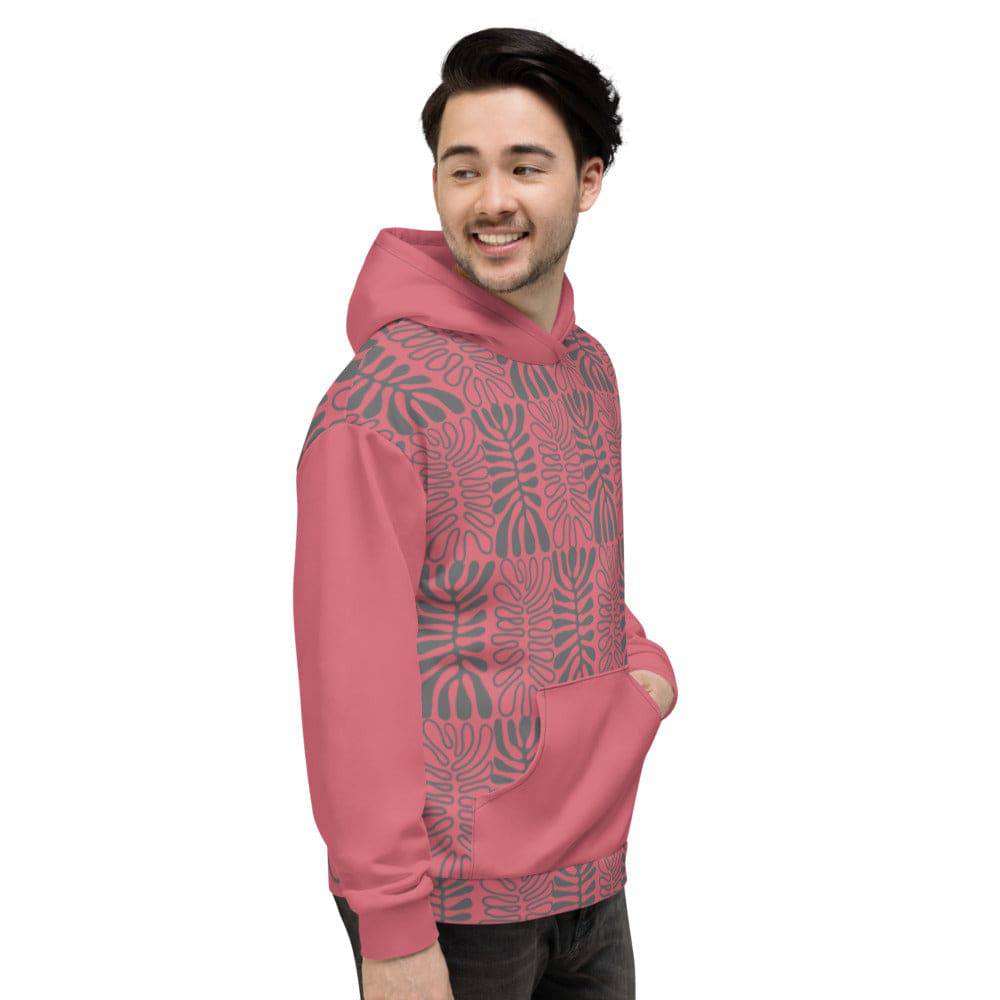 All-Over Print Unisex Hoodie/Grey Shapes - Enet Images