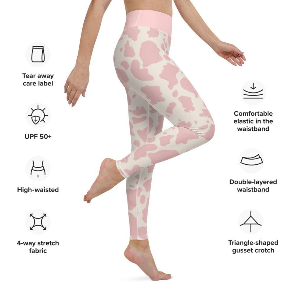 Yoga Leggings/Cow Pink - Enet Images