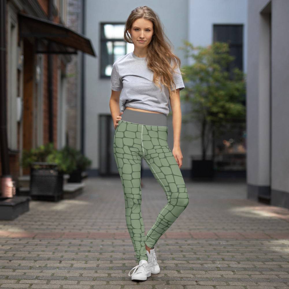 Yoga Leggings/Crocodile Green - Enet Images