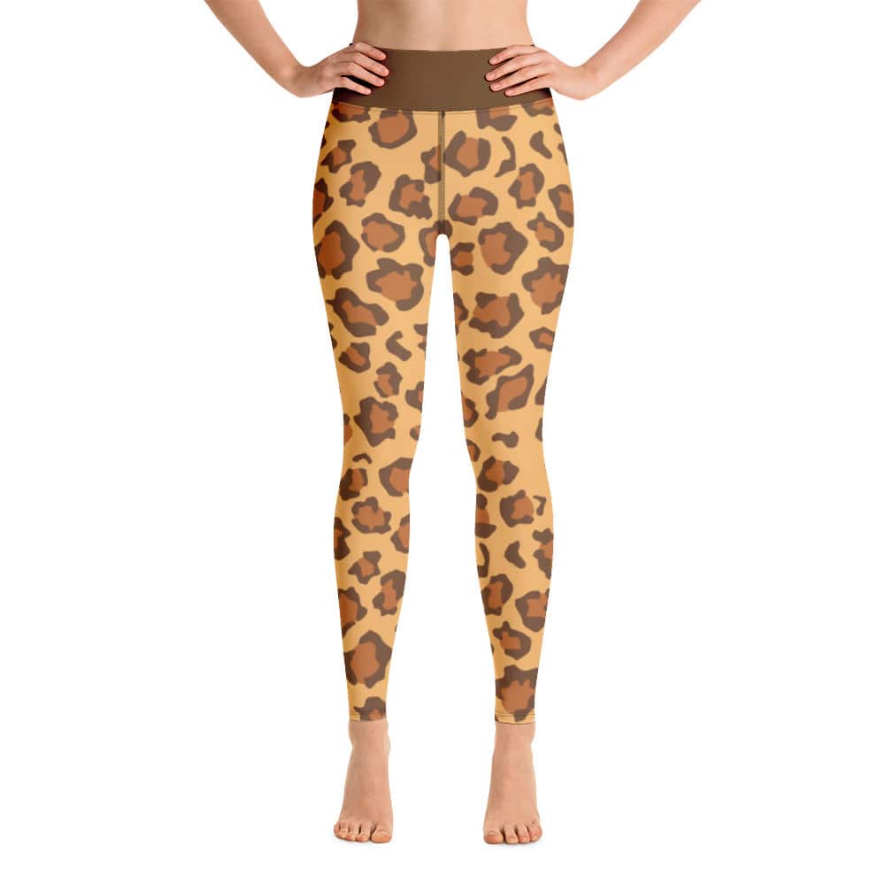 Yoga Leggings/Leopard Brown Gold - Enet Images