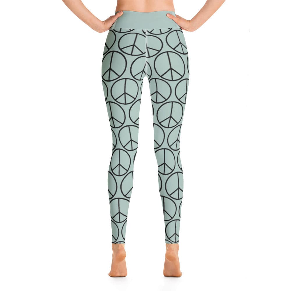 Yoga Leggings/Peace Black - Enet Images