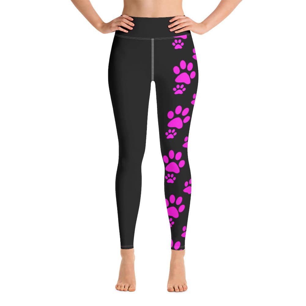 Yoga Leggings/Three Pet Prints Fushia - Enet Images