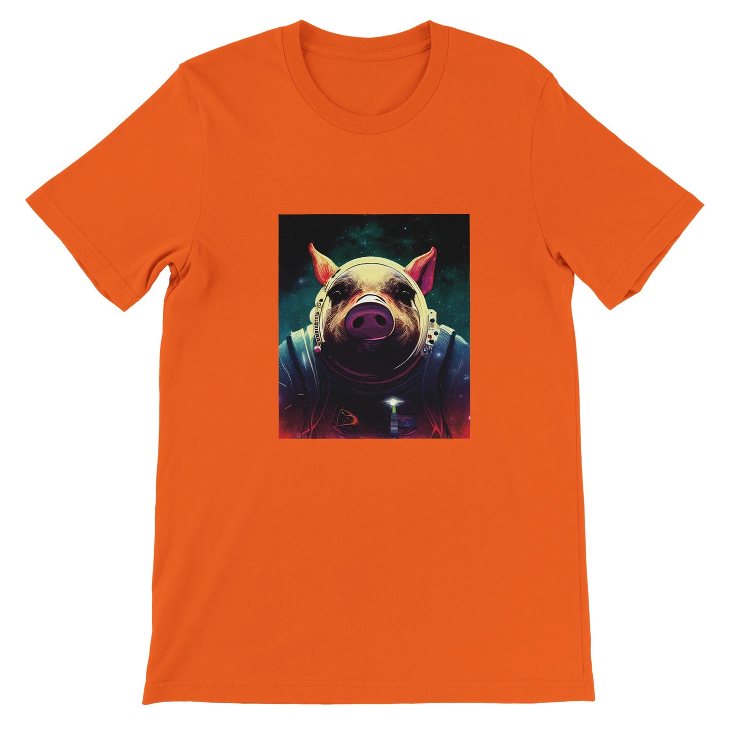 Budget Unisex Crewneck T-shirt/Pig-Astronaut