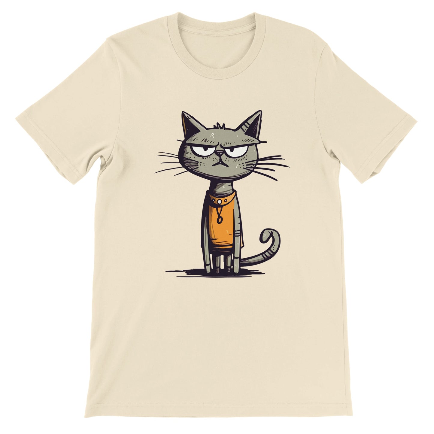 Budget Unisex Crewneck T-shirt/Egyptian-Funny-Cat