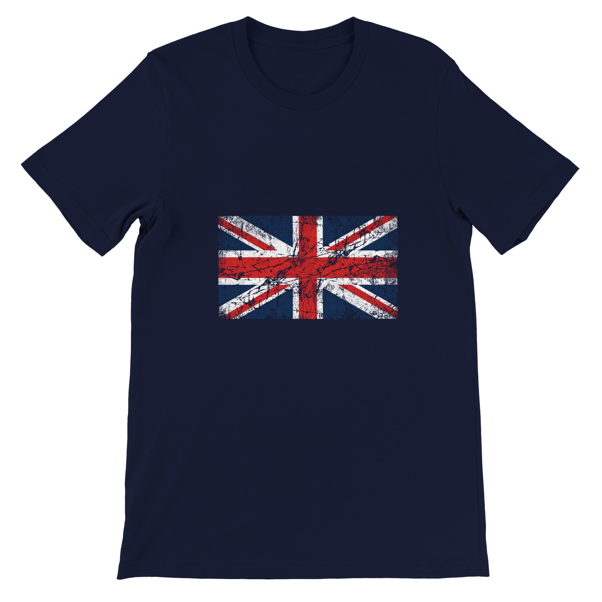 Budget Unisex Crewneck T-shirt/UK-Flag-Vintage - Enet Images