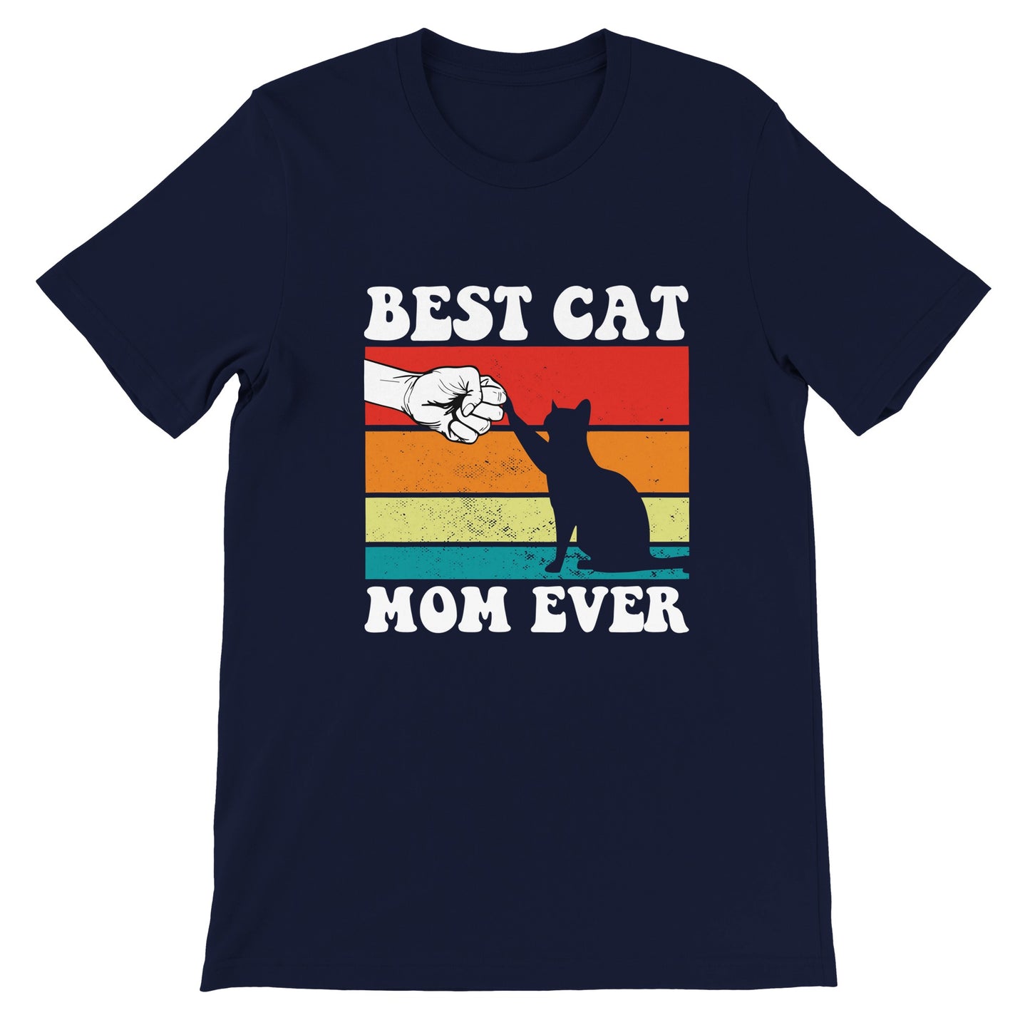 Premium Unisex Crewneck T-shirt/Best-Cat-Mom-Ever