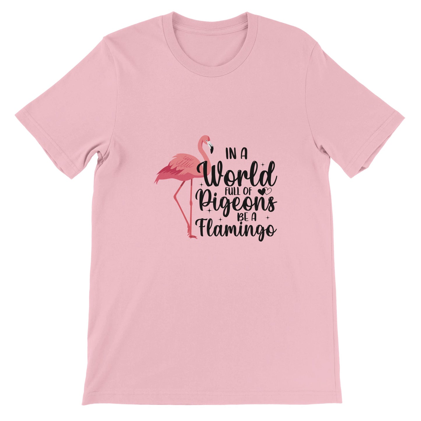 Budget Unisex Crewneck T-shirt/Flamingo-Pigeons