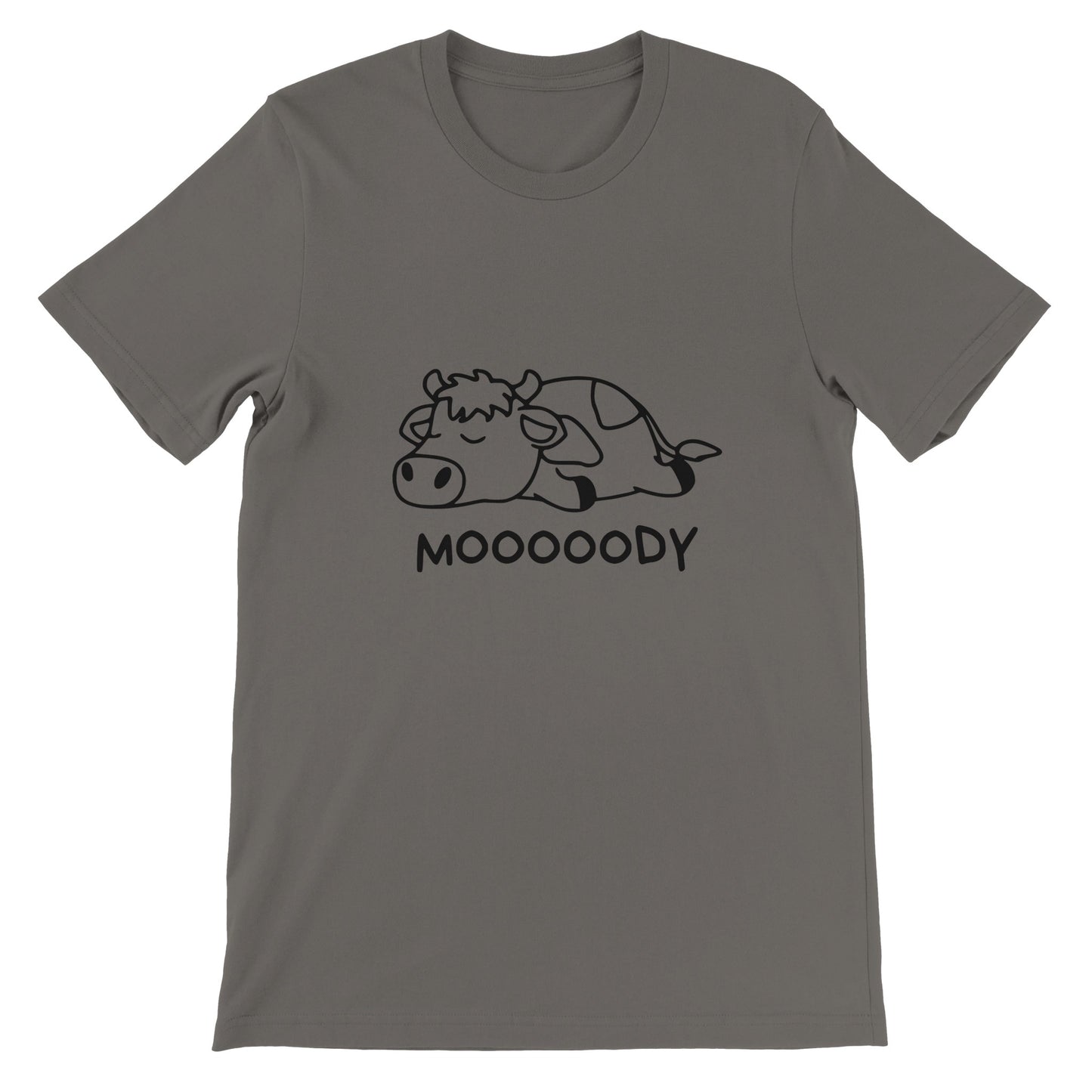 Budget Unisex Crewneck T-shirt/Moody-Cow