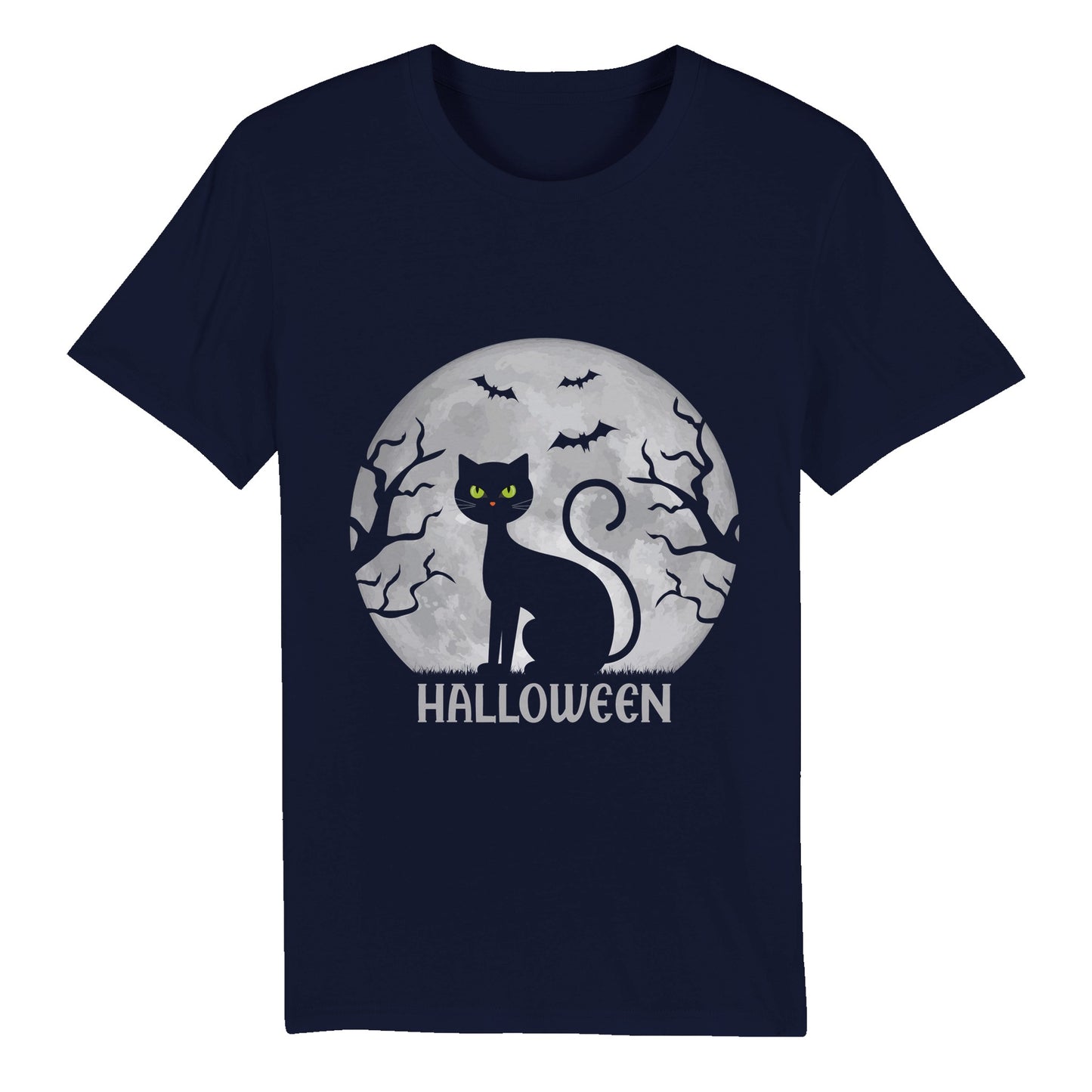 100% Organic Unisex T-shirt/Halloween-Spooky-Cat