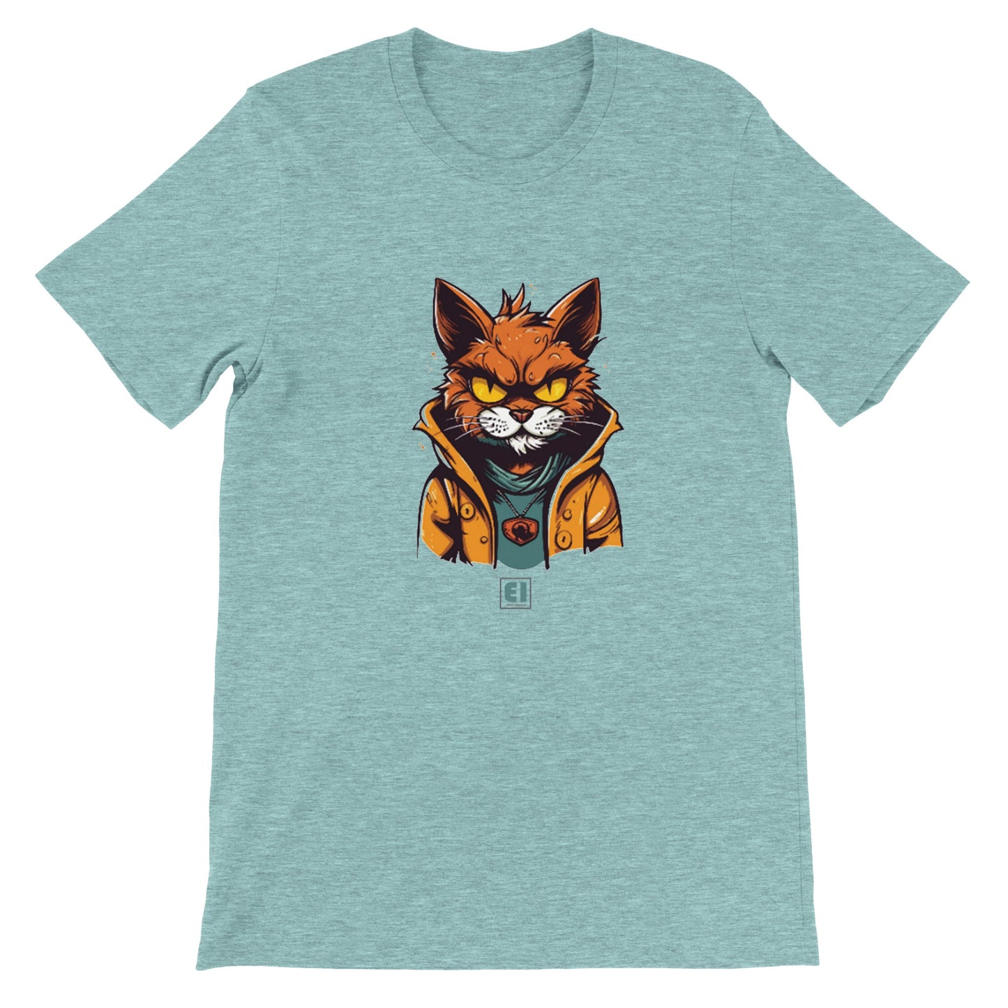 Budget Unisex Crewneck T-Shirt/Katze-Gangster-Mobster