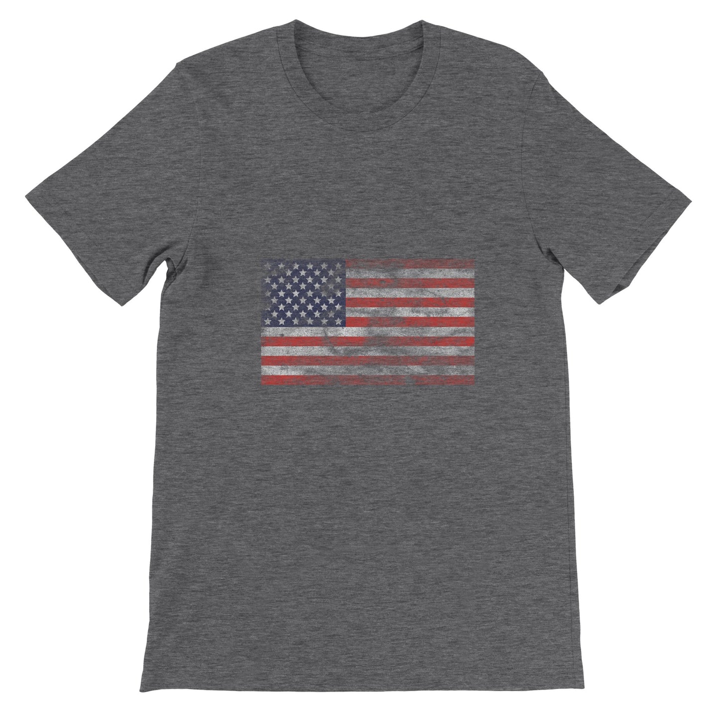 Budget Unisex Crewneck T-shirt/Vintage-American-Flag