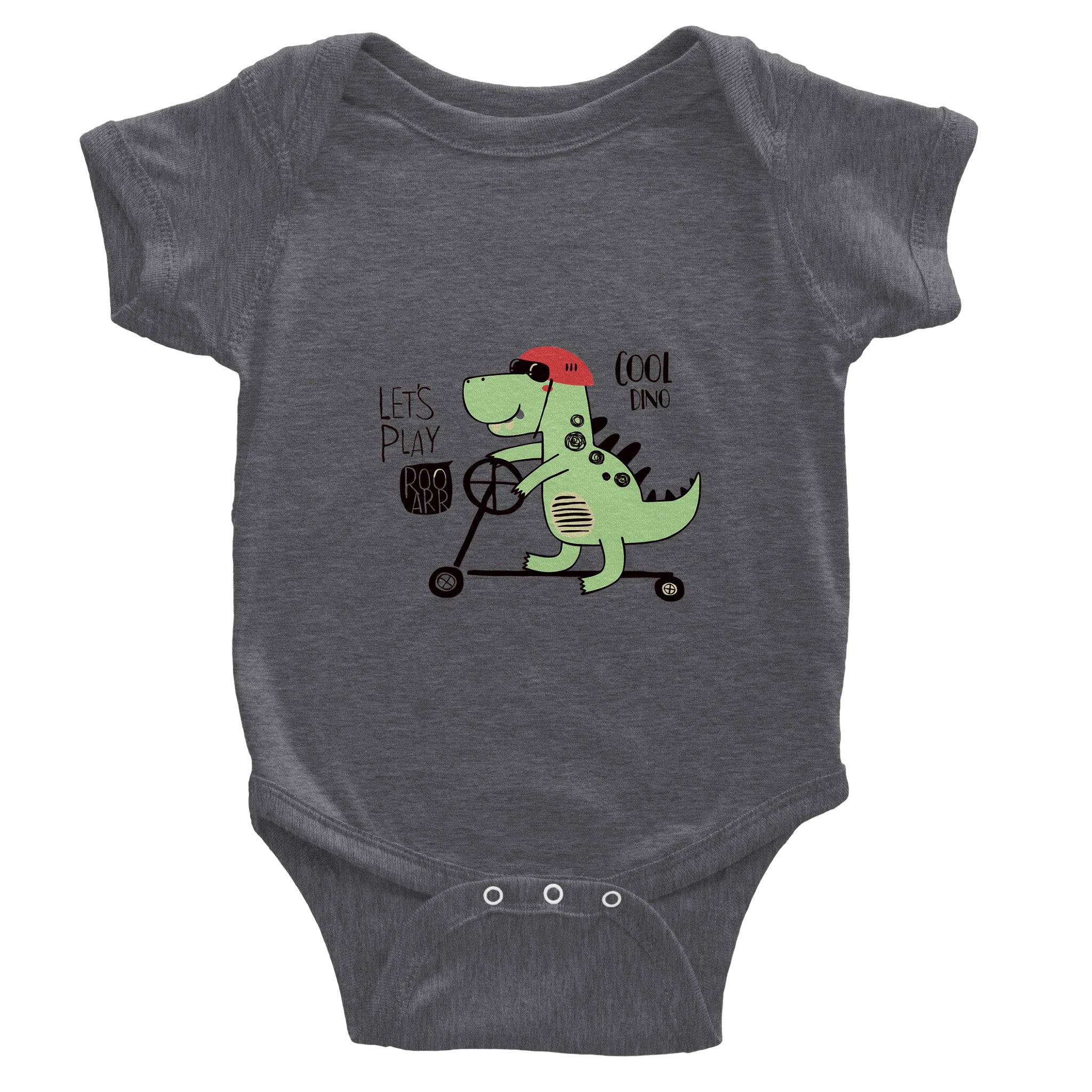 Organic cotton baby bodysuit/Cool-Dino - Classic - Enet Images
