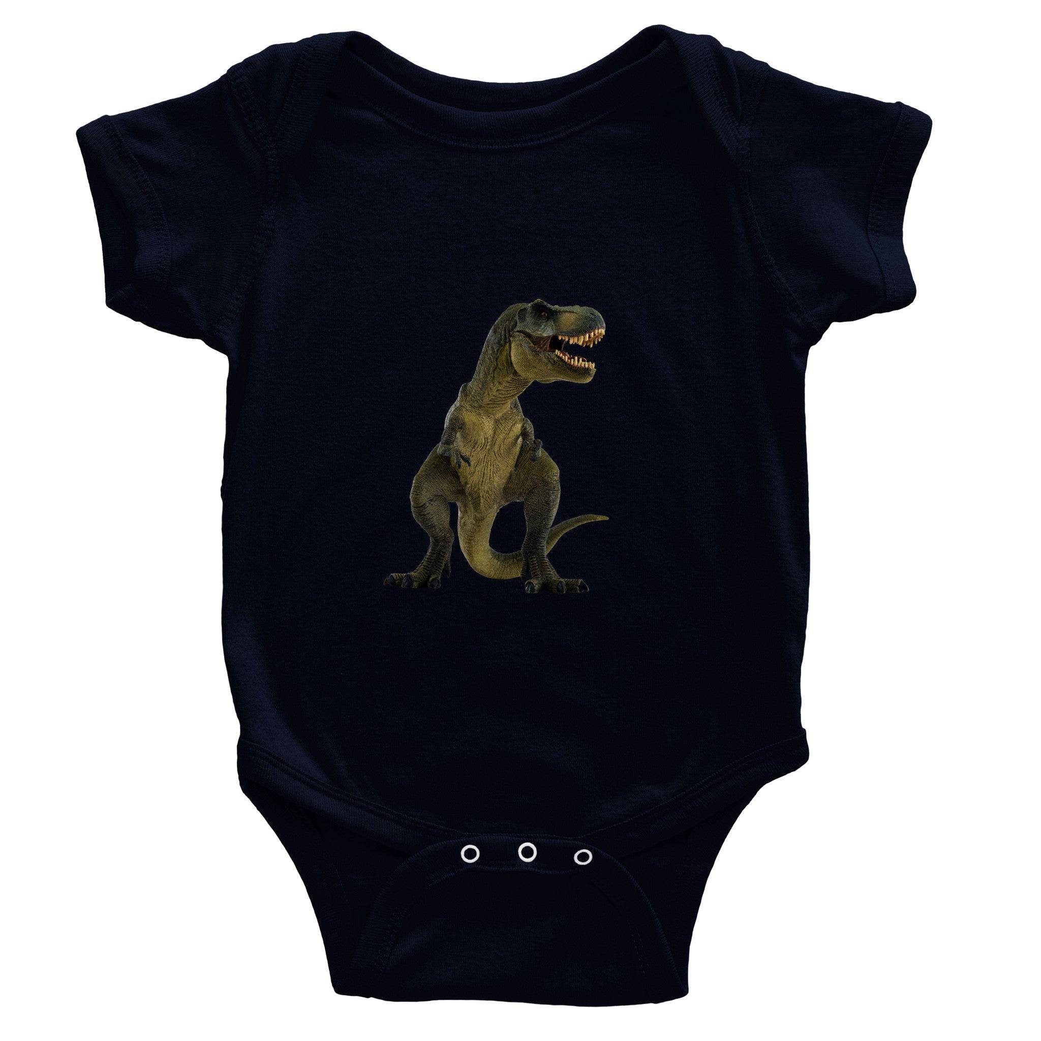 Organic cotton baby bodysuit/Dinosaur - Classic - Enet Images