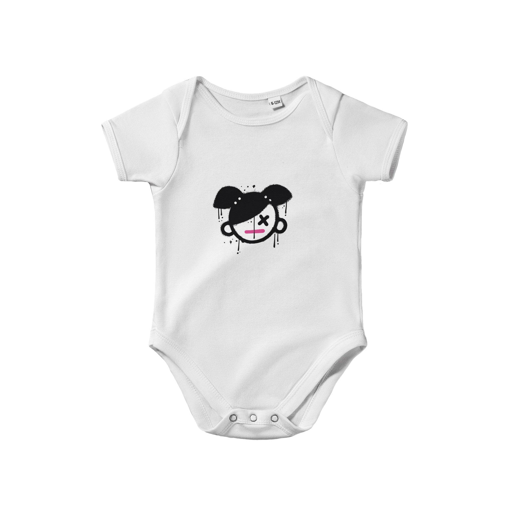Organic cotton baby bodysuit/Girly - Classic - Enet Images