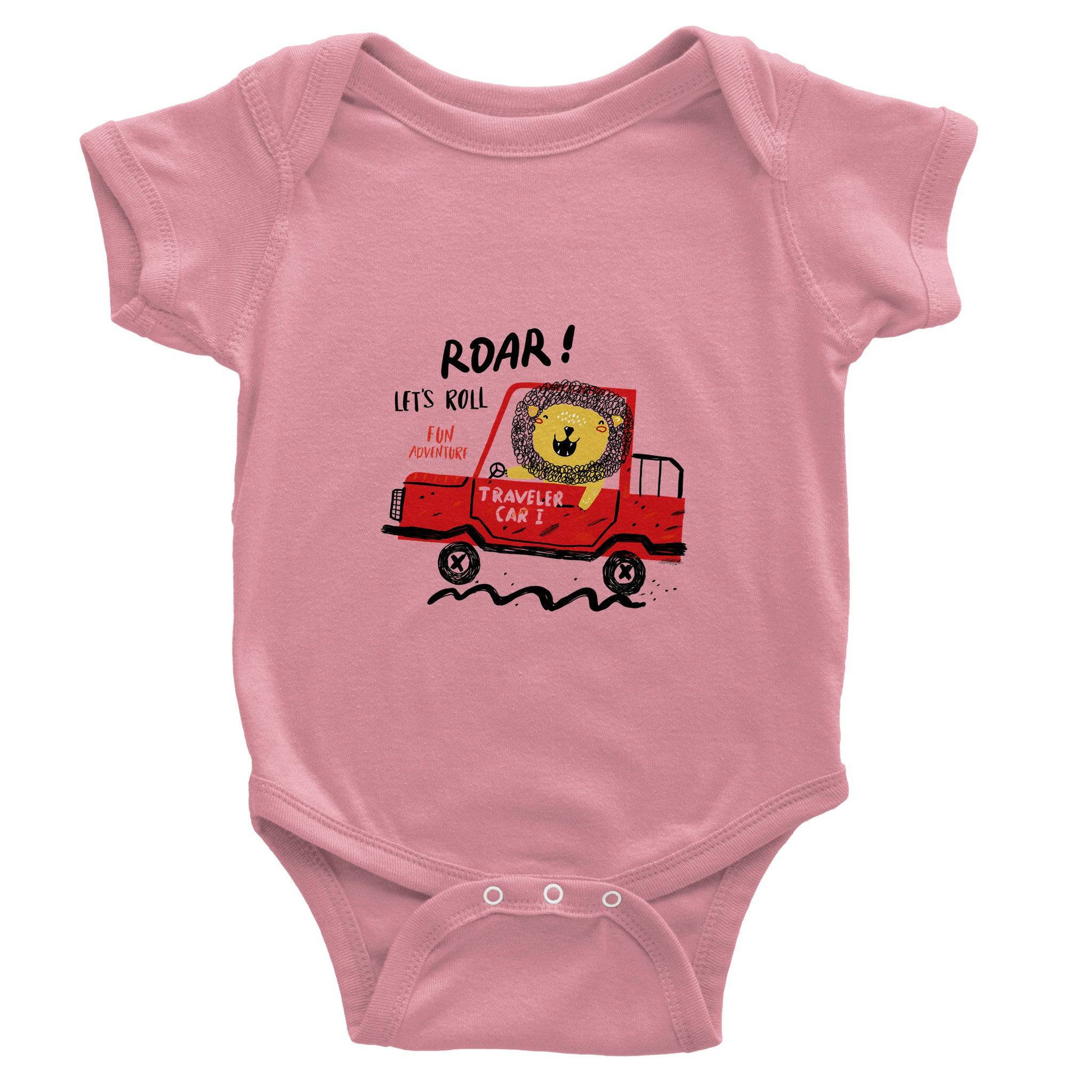 Organic cotton baby bodysuit/Lion-Driver - Classic - Enet Images