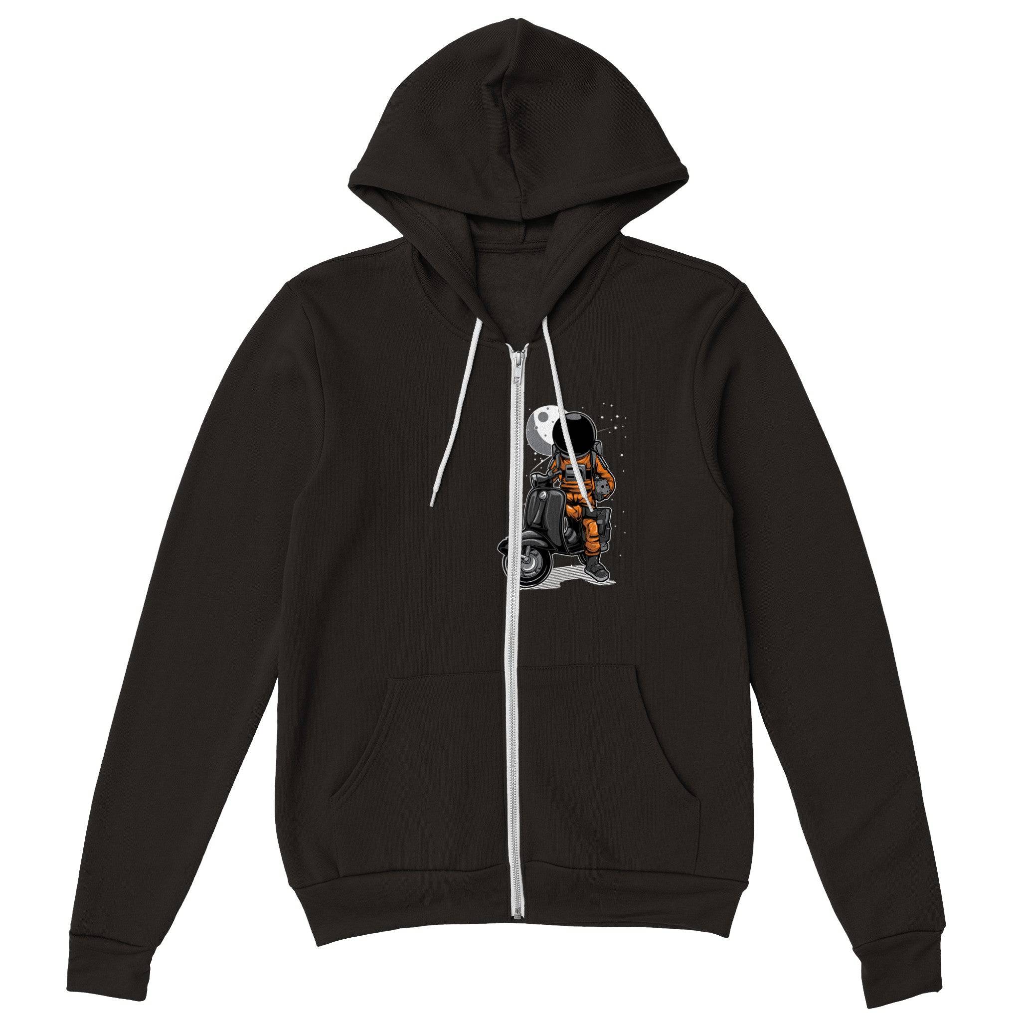 Premium Unisex Zip Hoodies/Astronaut-Vespa - Enet Images