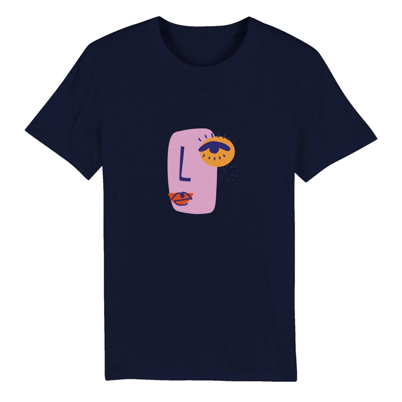 100% Organic Unisex T-shirt/Abstract-Face - Enet Images
