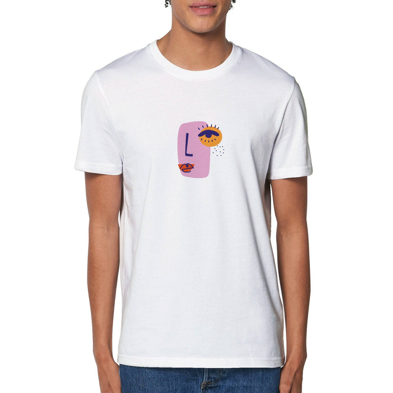 100% Organic Unisex T-shirt/Abstract-Face - Enet Images