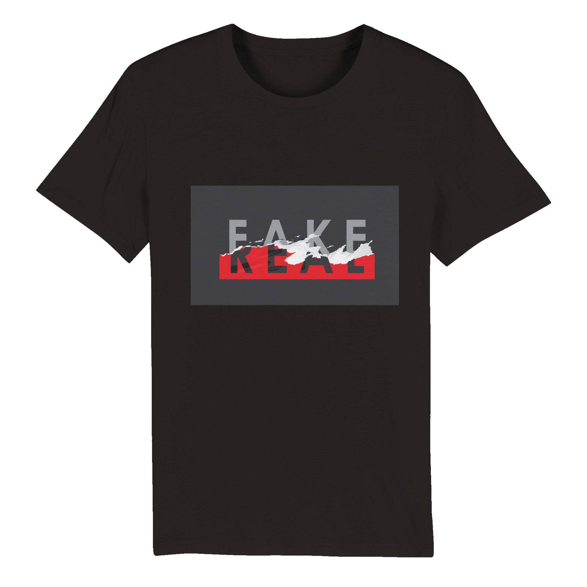 100%Organic Unisex T-shirt/Fake-Real - Enet Images