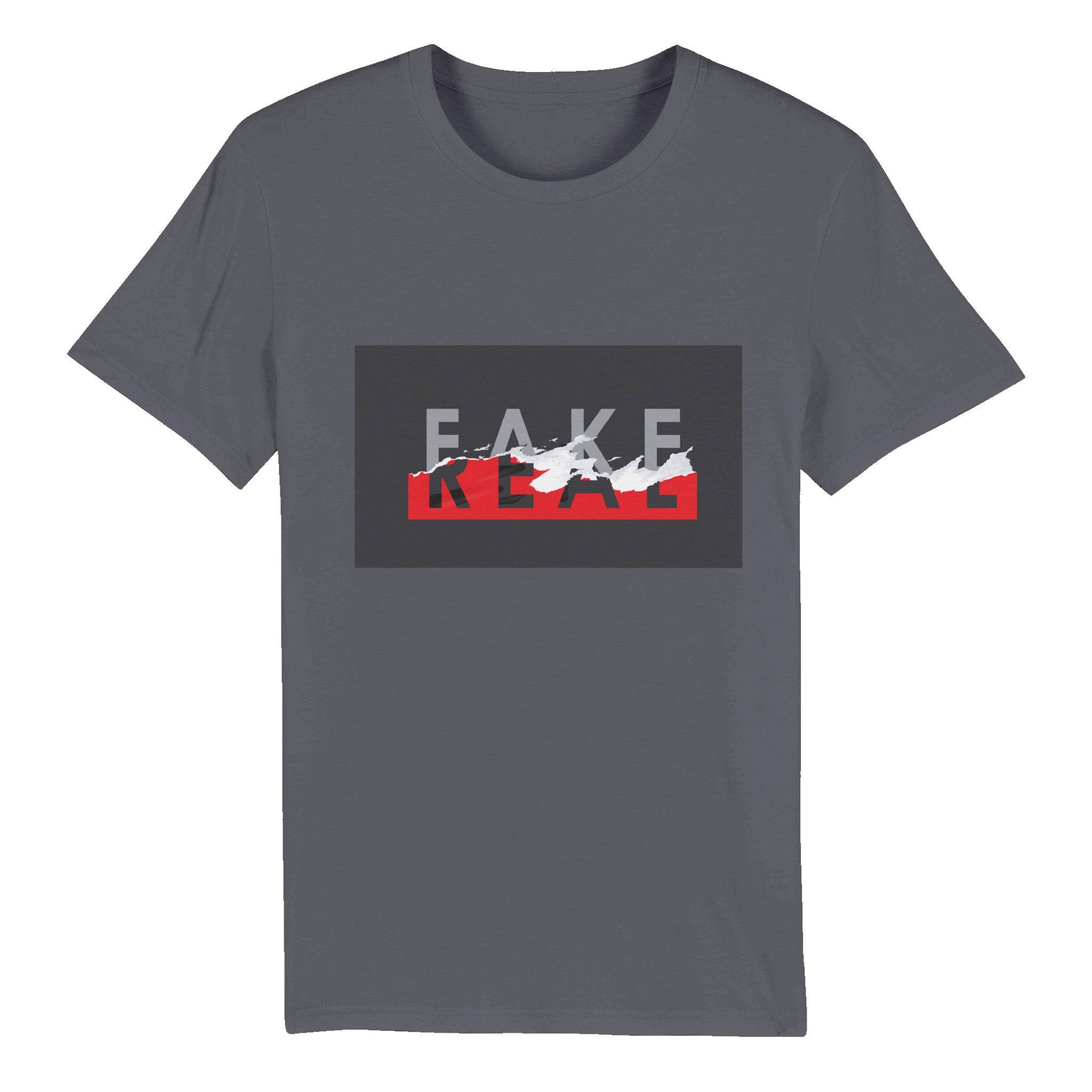 100%Organic Unisex T-shirt/Fake-Real - Enet Images