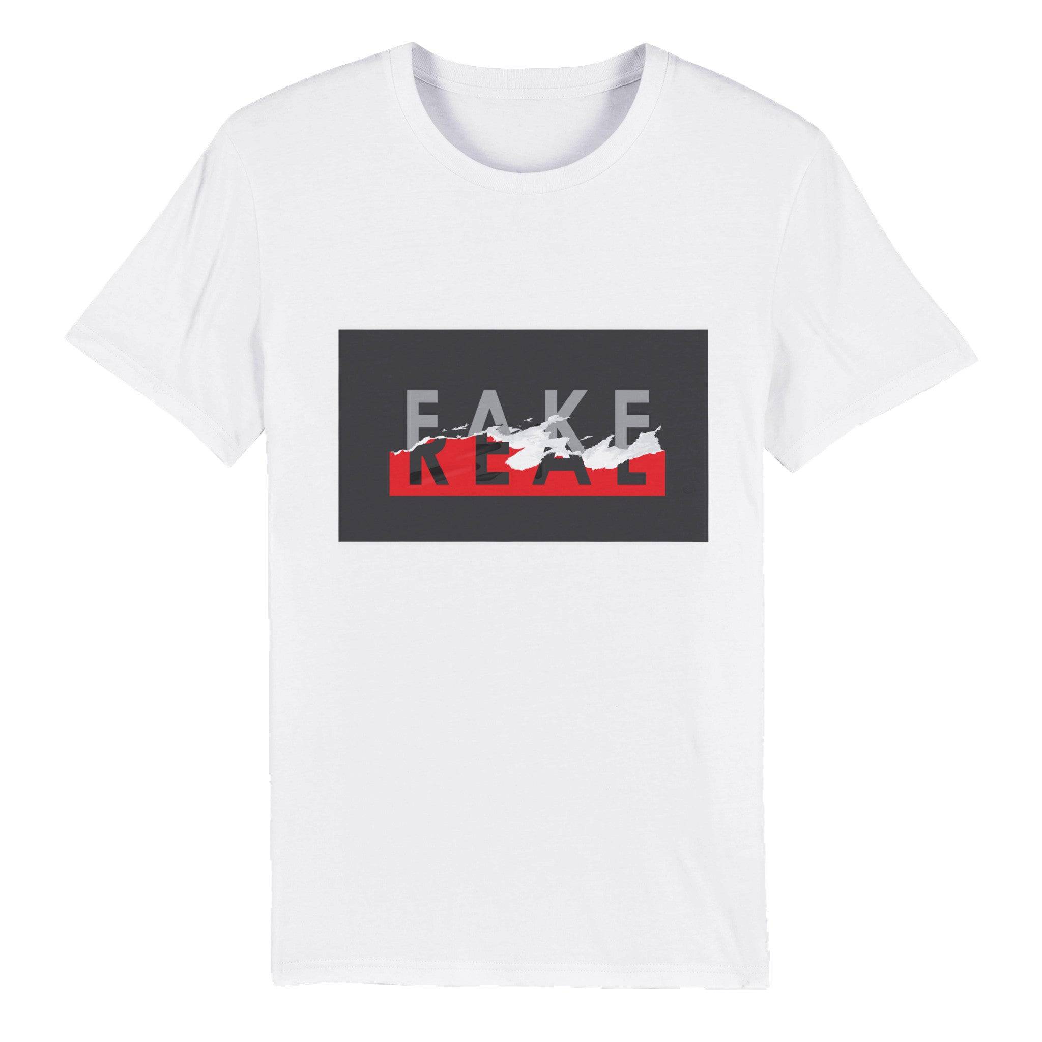 100%Organic Unisex T-shirt/Fake-Real - Enet Images